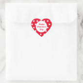 Happy Valentine's Day Heart Stickers (rot & weiß) (Tasche)