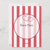 Happy Valentine's Day Heart Stripes Feiertagskarte (Rückseite)