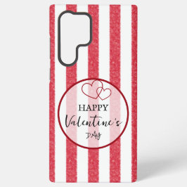 Happy Valentine's Day Heart Stripes Samsung Galaxy Hülle