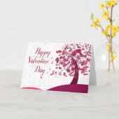 Happy Valentine's day Heart Tree Karte (Gelbe Blume)