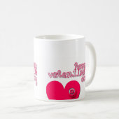 Happy Valentine's Day Heart und kleine Leiter Kaffeetasse (VorderseiteRechts)