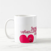 Happy Valentine's Day Heart und kleine Leiter Kaffeetasse (Links)