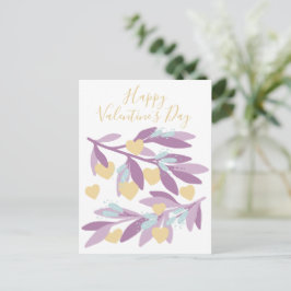 Happy Valentine's Day Hearts Branches Blume Liebe Feiertagspostkarte