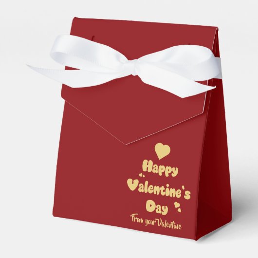 Happy Valentine's Day Hearts Cute Favor Box Geschenkschachtel (Vorderseite)