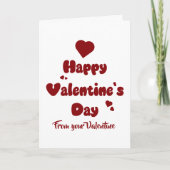Happy Valentine's Day Hearts Cute Feiertagskarte (Vorderseite)