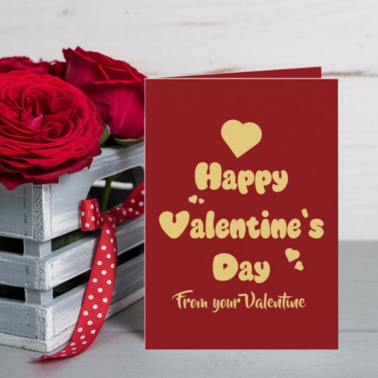 Happy Valentine's Day Hearts Cute Feiertagskarte