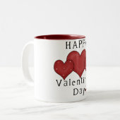 Happy Valentine's Day Hearts D7 Kaffee/Tee Tasse (Vorderseite Links)