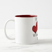 Happy Valentine's Day Hearts D7 Kaffee/Tee Tasse (Links)