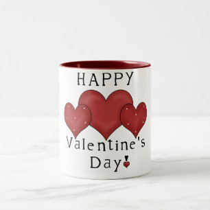 Happy Valentine's Day Hearts D7 Kaffee/Tee Tasse