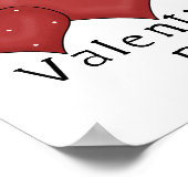 Happy Valentine's Day Hearts D7 Print/Sign Poster (Ecke)