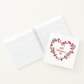 Happy Valentine's Day Hearts Kranz | Notebook Notizbuch (Innenseite)