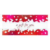 Happy Valentine's Day Hearts Lovely Gift Card Werbekarte (Vorne)