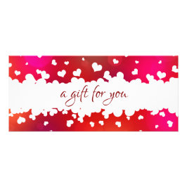 Happy Valentine's Day Hearts Lovely Gift Card Werbekarte