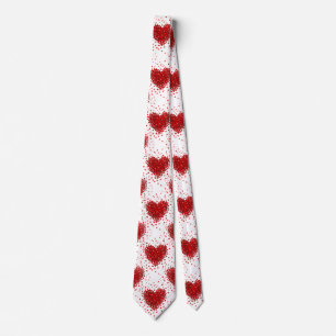 happy valentines day hearts mens necktie neck tie krawatte
