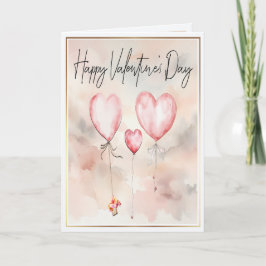 Happy Valentines Day Hearts mit Individuellen Name Karte