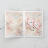 Happy Valentines Day Hearts mit Individuellen Name Karte (Innenseite)