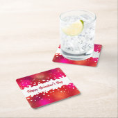 Happy Valentine's Day Hearts Paper Untersetzer (Vor Ort)