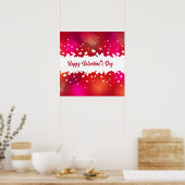 Happy Valentine's Day Hearts - Poster Print (Küche)