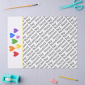 Happy Valentines Day Hearts Regenbogenfarben Kinde Seidenpapier (Basteln)