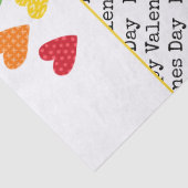 Happy Valentines Day Hearts Regenbogenfarben Kinde Seidenpapier (Detail)