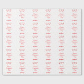 Happy Valentine's Day Hearts Wrapping Geschenkpapier (Flach)