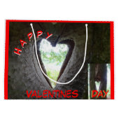 Happy Valentines Day Heft in Tree Gift Bag Große Geschenktüte (Rückseite)