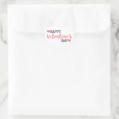 Happy Valentine's Day Herz-Aufkleber (Tasche)