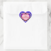 Happy Valentine's Day Herz-Aufkleber (Tasche)