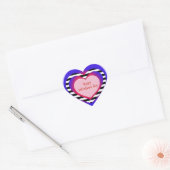 Happy Valentine's Day Herz-Aufkleber (Umschlag)