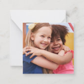 Happy Valentine's Day Herz Foto Klassenzimmer Brau Mitteilungskarte (Rückseite)