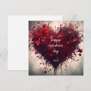 Happy Valentine's Day - Herz gefüllt Rote Blume Karte
