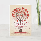 Happy Valentines Day Herz Karte (Vorderseite)
