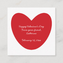 Happy Valentine's Day Herz Kinder Klassenzimmer na Begleitkarte