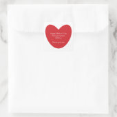 Happy Valentine's Day Herz Kinder Klassenzimmer na Quadratischer Aufkleber (Tasche)