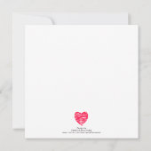 "Happy Valentine's Day" Herz Personalisiert Flat Karte (Rückseite)