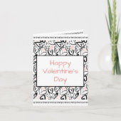 Happy Valentine's Day Herz Tattoo Kalligraphie Karte (Vorderseite)