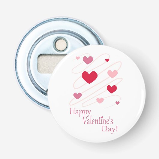"HAPPY VALENTINE'S DAY" - HERZEN FLASCHENÖFFNER (Vorderseite)