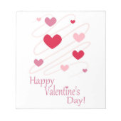 "HAPPY VALENTINE'S DAY" - HERZEN NOTIZBLOCK (Vorderseite)
