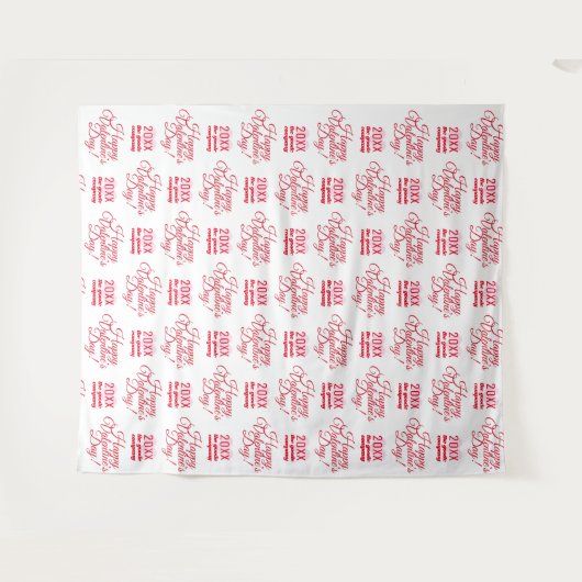 Happy Valentines Day | Hintergrund des Party-Fotos Wandteppich (Vorderseite (Horizontal))