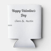 Happy Valentine's Day hinzufügen Namensdatum einfa Dosenkühler (Rückseite)