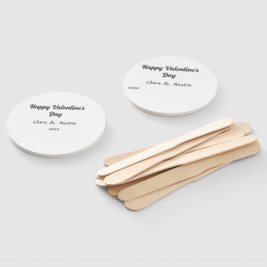 Happy Valentine's Day hinzufügen Namensdatum einfa Fächer (Non-assembled)