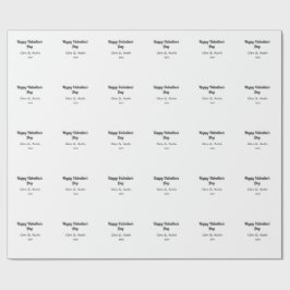 Happy Valentine's Day hinzufügen Namensdatum einfa Geschenkpapier