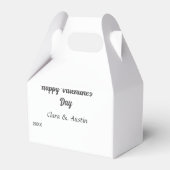 Happy Valentine's Day hinzufügen Namensdatum einfa Geschenkschachtel (Rückseite)