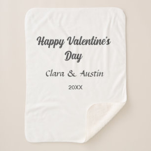 Happy Valentine's Day hinzufügen Namensdatum einfa Sherpadecke