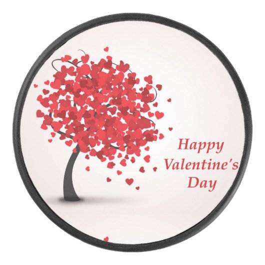 Happy Valentine's Day Hockey Puck (Vorderseite)