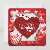 Happy Valentines Day Holiday Card Feiertagskarte (Vorderseite)