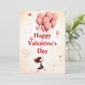 Happy Valentines Day Holiday Card Feiertagskarte (Stehend Vorderseite)