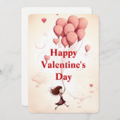 Happy Valentines Day Holiday Card Feiertagskarte (Vorne/Hinten)