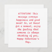 Happy Valentine's Day Holiday Card Feiertagskarte (Vorne/Hinten)
