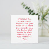 Happy Valentine's Day Holiday Card Feiertagskarte (Stehend Vorderseite)